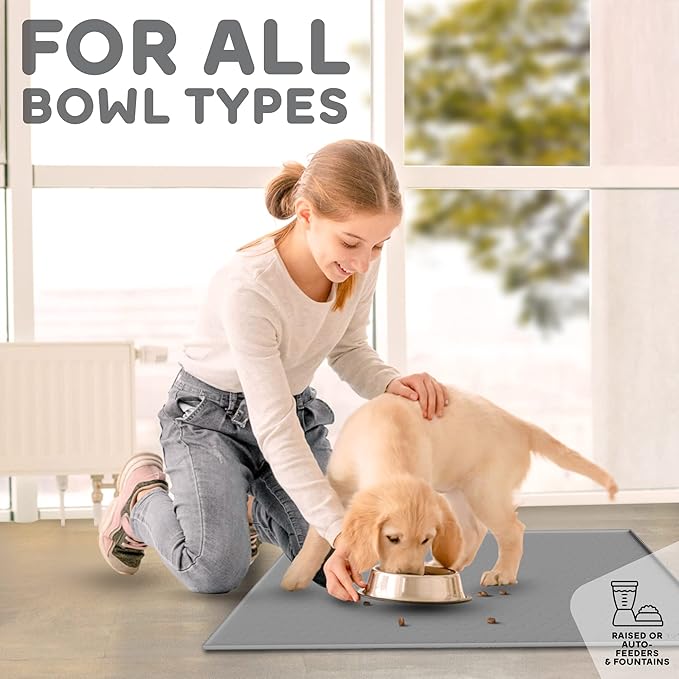Dog Food Mat - Raised Edges Dogs Mat - Image 6