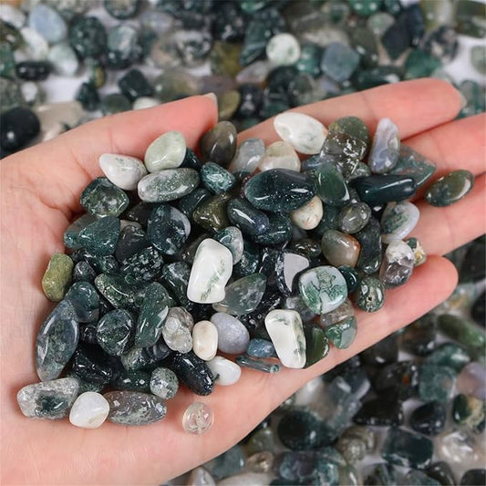 Aquatic Agate Aquarium Gravel Rocks Natural Tumbled Healing Crystal Chips Bulk - Image 2