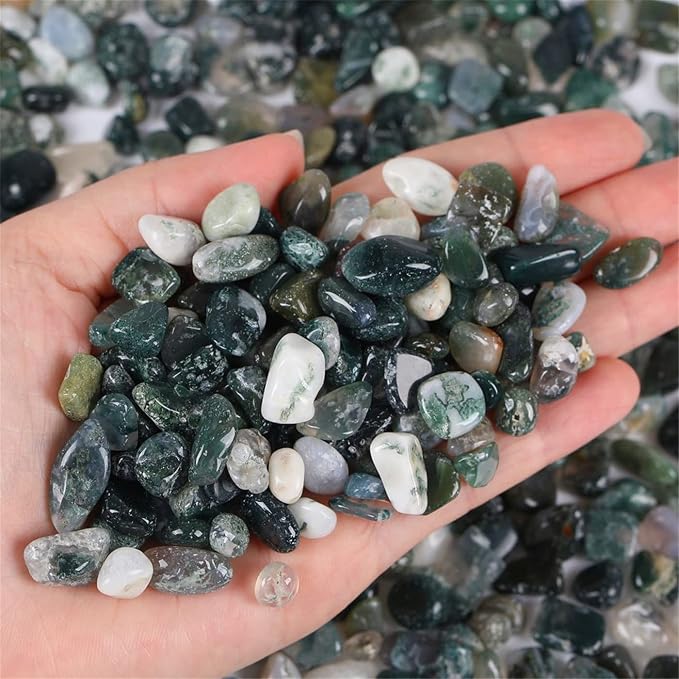 1lb Aquatic Agate Aquarium Gravel Rocks Natural Tumbled Healing Crystal Chips - Image 2