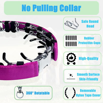 Prong Training Collar for Dogs, Rotating Ring Welding, Adjustable Dog Training - Image 3