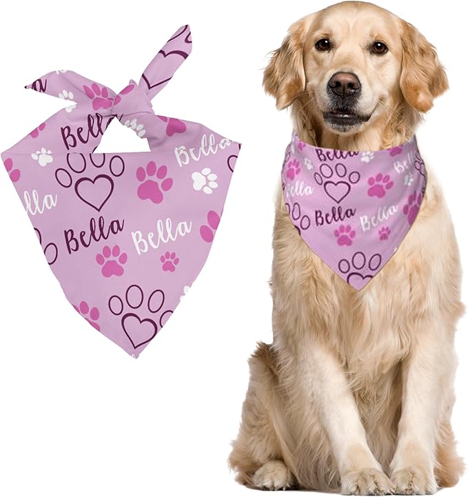Custom Pet Scarf Personalized Dog Bandana by DOREALA