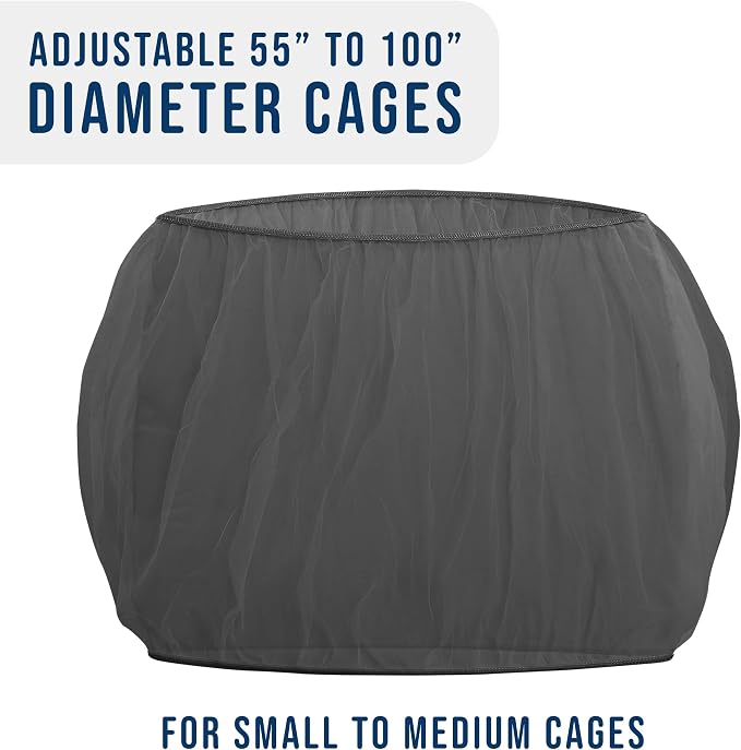 Universal Bird Cage Seed Catcher Universal Mesh Skirt Cover Stretchy Small - Image 4