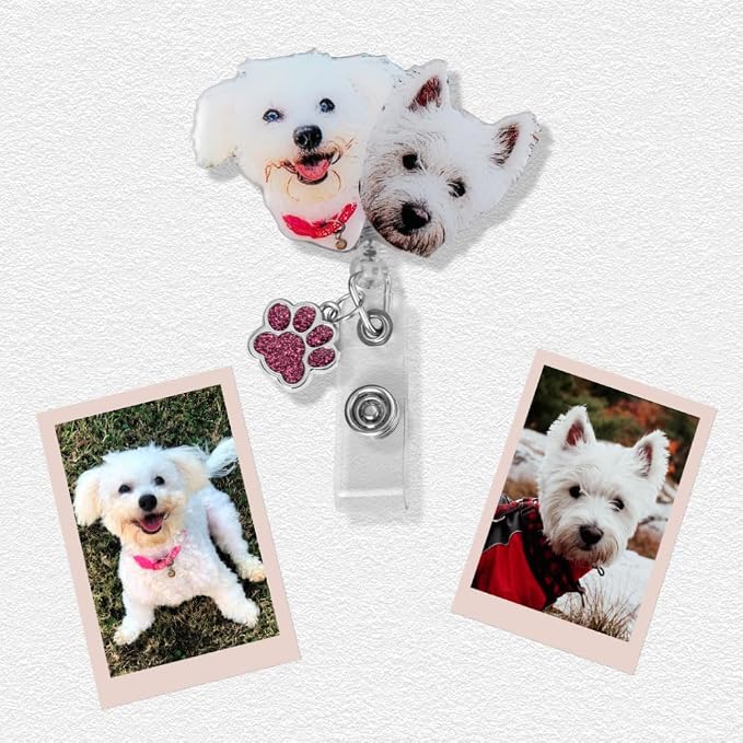 callie Personalized Pet Portrait Badge Reel - Image 2