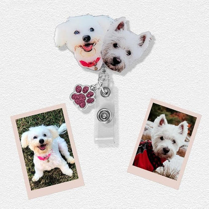 callie Personalized Pet Portrait Badge Reel - Image 2