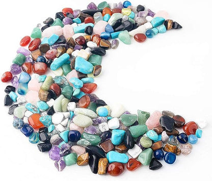 JOHOUSE Quartz Crystals, Crushed Chips Tumbled Polished Stone Beads Irregular by JOHOUSE