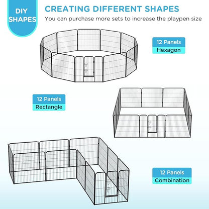 BestPet | Dog Playpen | 32 Inch, 12 Panels | Heavy Duty Metal Pet Exercise Pen - Image 4