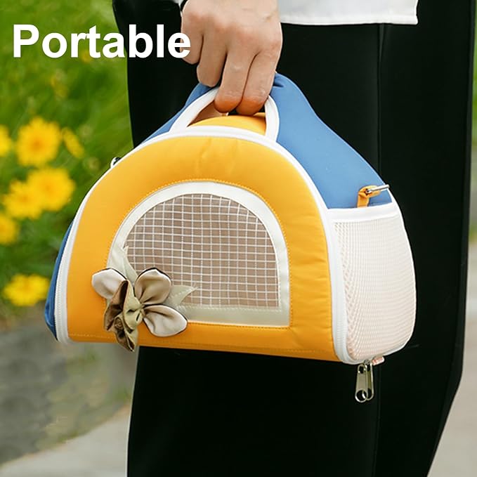 ABLAZEZAI Guinea Pig Carrier, Small Animal Snake Travel Bag, Breathable Outdoor - Image 7