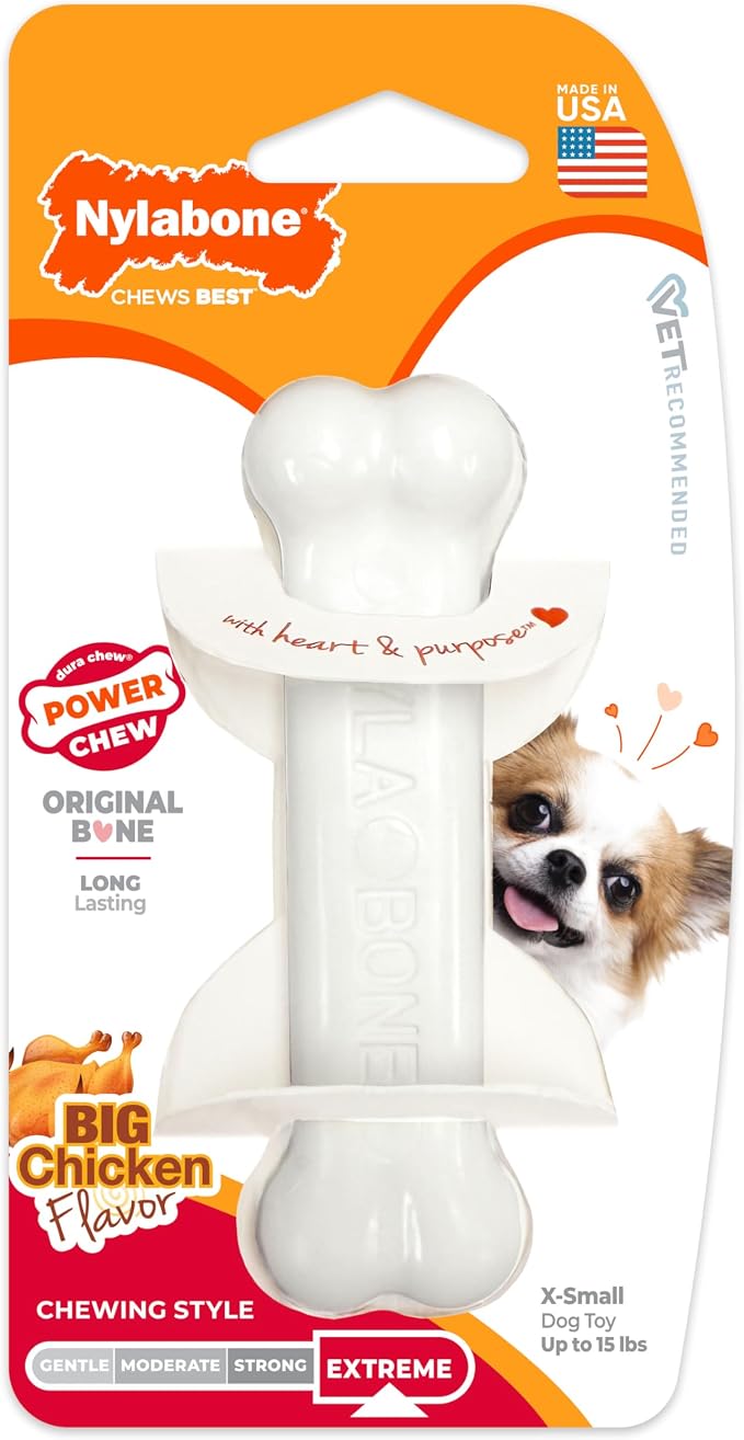 Nylabone Power Chew Classic Bone Chew Toy - Image 9