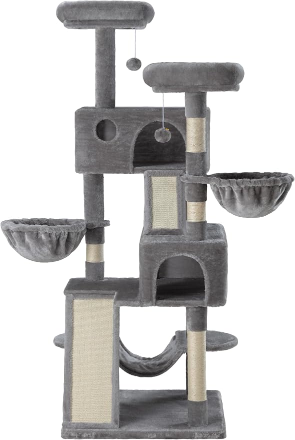 SHA CERLIN 65in Larger Cat Tree Tower Condo - Image 9