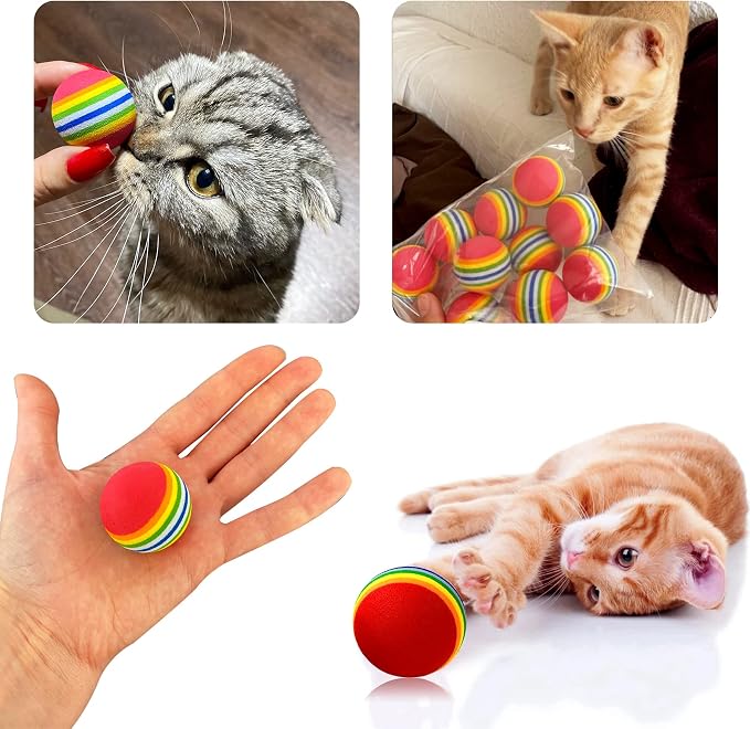 PET SHOW 50pcs 1.38" Cat Toy Balls Interactive - Image 7