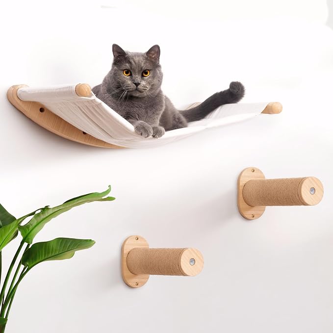 7 Ruby Road Cat Wall Shelves Hammock Set by 7RUBYROAD
