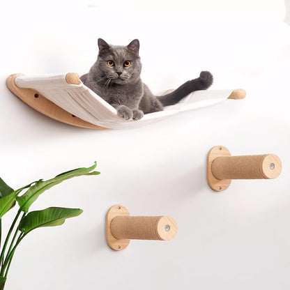 7 Ruby Road Cat Wall Shelves Hammock Set by 7RUBYROAD