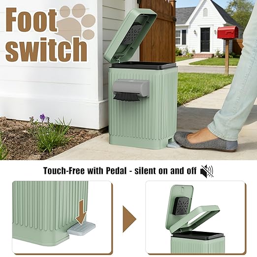Dog Poop Trash Can for Outside & Indoor, 5L/1.3Gal Small Pet Waste Bin - Image 4