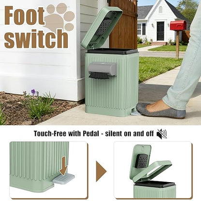 Dog Poop Trash Can for Outside & Indoor, 5L/1.3Gal Small Pet Waste Bin - Image 4