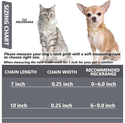 HOWWFALY Dog Collar and Cat Chain Necklace Stainless Steel Adjustable 18K Gold - Image 5