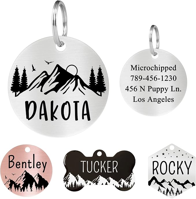 Ultra Joys Stainless Steel Pet ID Tags by UltraJoys