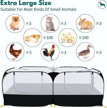 Small Animals Playpen, Pet Cage Tent Large Chicken Run Coop - Image 4
