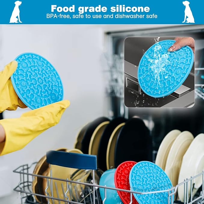 Dog Lick Pad, Pet Bathing Grooming Distraction Wall Mounted Silicone Slow - Image 6