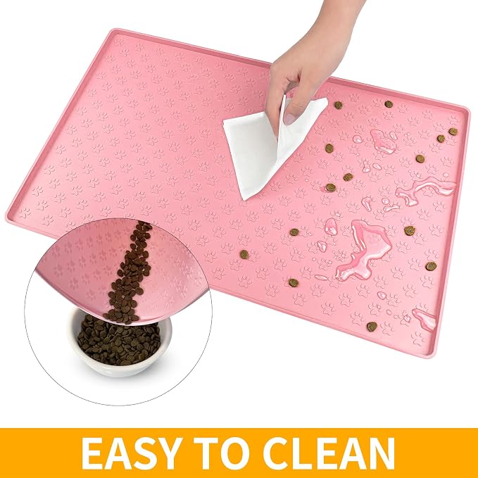 Ptlom Silicone Pet Placemat for Dog and Cat, Waterproof Anti-Slip Pet Feeding - Image 7