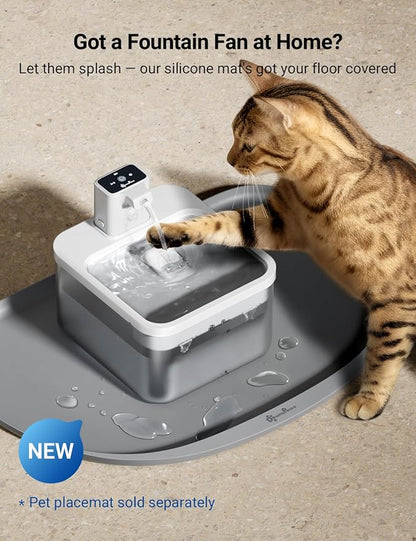 DownyPaws Battery Operated Cat Water Fountain, 84oz/2.5L Fursink Wireless Pet - Image 6