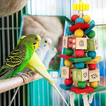 Rypet Wood Bird Chewing Toy for Cage, Wooden Birds Cage Toys for Helping Trim - Image 2