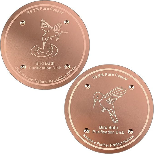2 Pcs Bird Bath Copper Disk | 99.99% Pure Copper Plate & Birdbath Disk | 0.6mm by Unknown