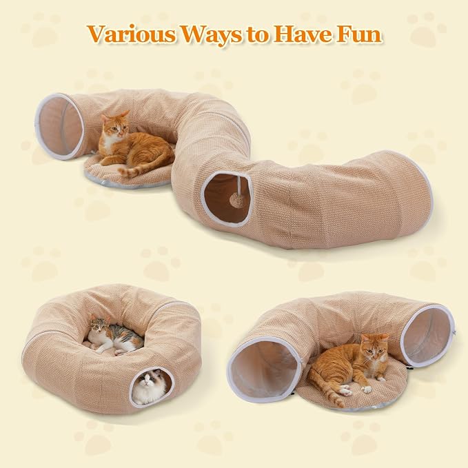 PEQULTI Cat Donut Tunnel with Bed - Image 3
