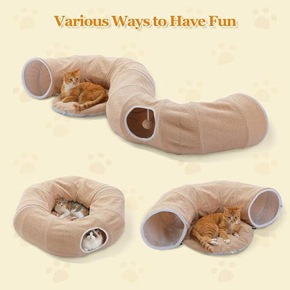 PEQULTI Cat Donut Tunnel with Bed - Image 3