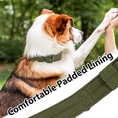 Tactical Dog Collar with Handle, Military Adjustable Heavy Duty Metal Buckle - Image 5