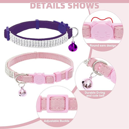 EXPAWLORER Soft Velvet Safe Cat Collars - Image 3