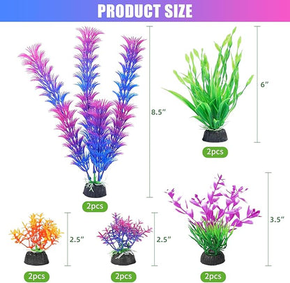 AQUANEAT Artificial Fish Tank Plants, Aquarium Decorations - Image 2