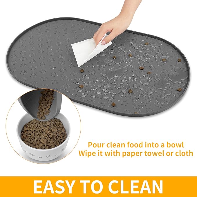 KPWACD Pet Feeding Mat for Dogs and Cats, Silicone Dog Placemat Non-Slip - Image 6