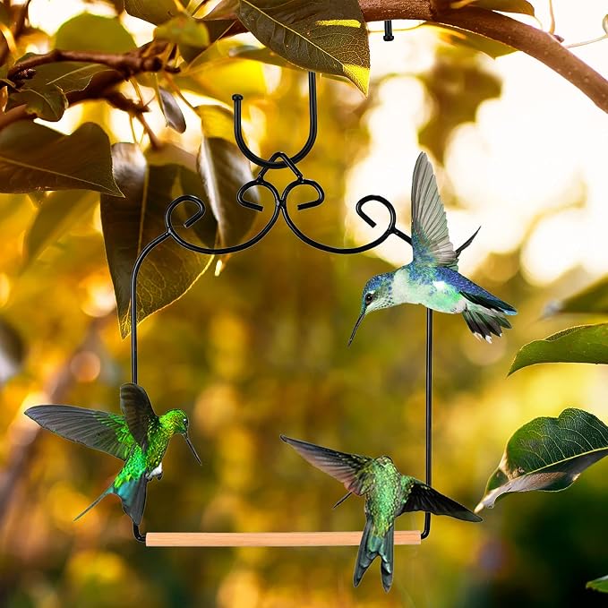 2 Pack Hummingbird Swings and Perches Metal Frames - Image 5
