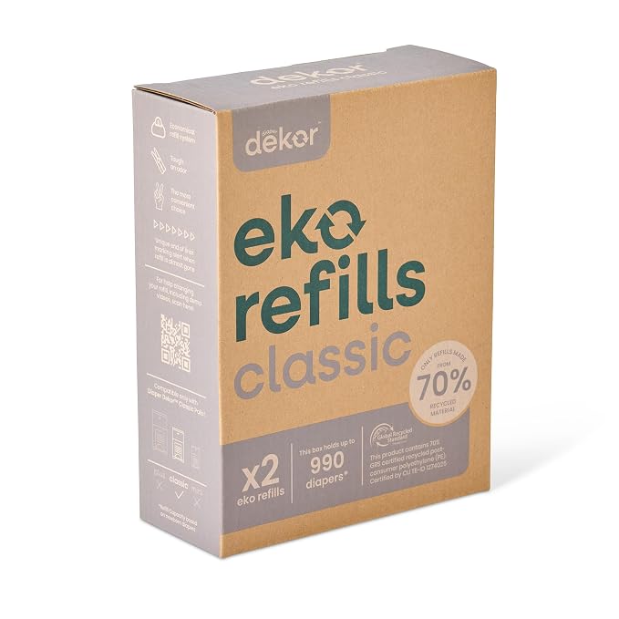 Diaper Dekor CLASSIC Diaper Pail Refills 2 Count Unscented Exclusive by DiaperDekor