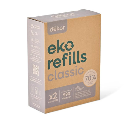 Diaper Dekor CLASSIC Diaper Pail Refills 2 Count Unscented Exclusive by DiaperDekor
