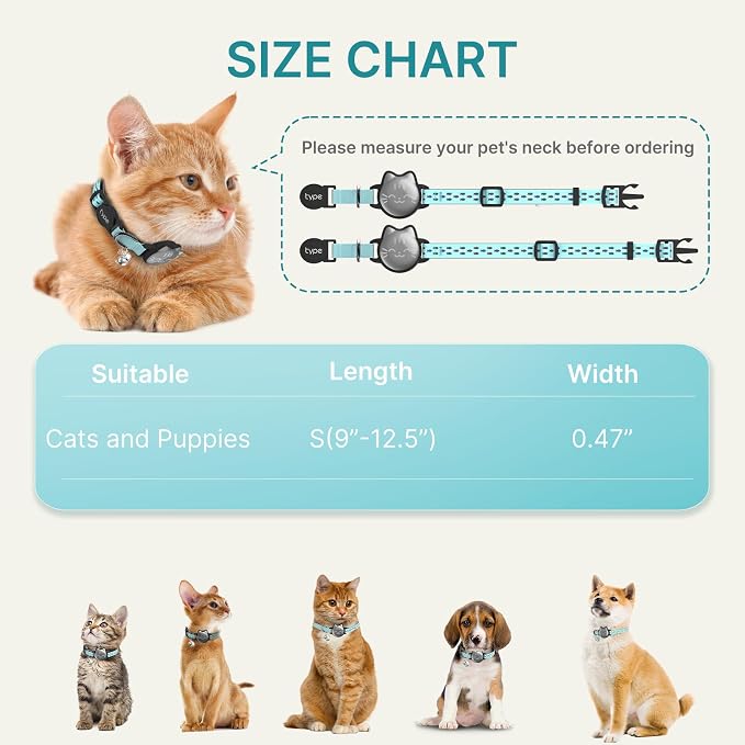 Waterproof Airtag Cat Collar, Breakaway Cat Airtag Collar - Image 6