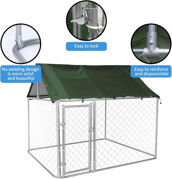 Heavy Duty 80" Outdoor Dog Kennel - Image 4