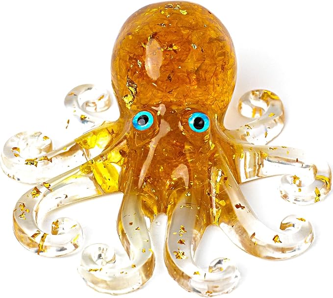 Natural Crystal Gravel Octopus Resin Marine Animals Fish Tank Decorative by RJINGSHICRYSTAL