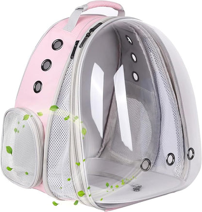 Front Expandable Cat Backpack Carrier, Fit up to 20 lbs, Space Capsule Bubble by halinfer