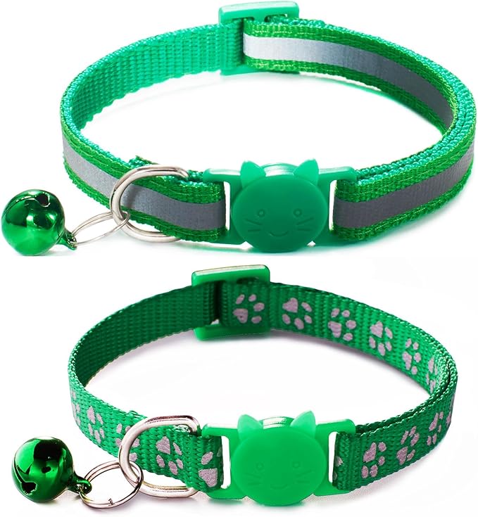 Green Breakaway Kitten Collar by HimyBB