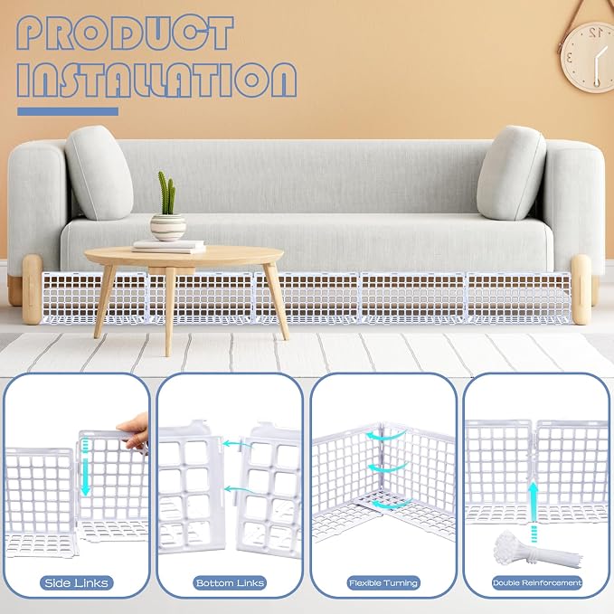 12 Pcs Under Couch Blocker for Bed Adjustable Furniture Plastic Under Bed - Image 3