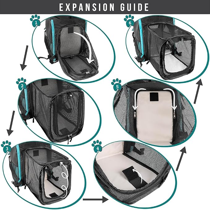 PetAmi Dog Cat Backpack Carrier, Expandable Pet Carrier Backpack - Image 3