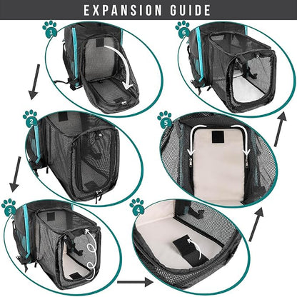 PetAmi Dog Cat Backpack Carrier, Expandable Pet Carrier Backpack - Image 3