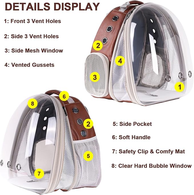 Front Extension Vented Pet Carrier Backpack - Image 5