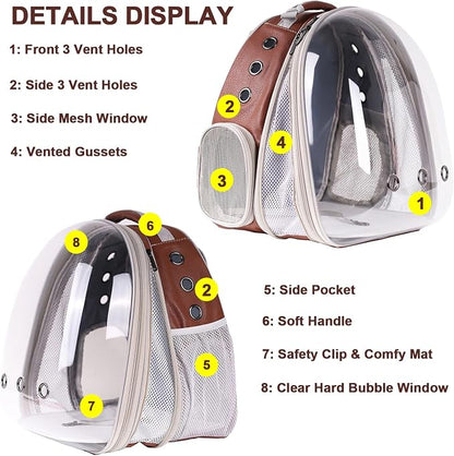 Front Extension Vented Pet Carrier Backpack - Image 5