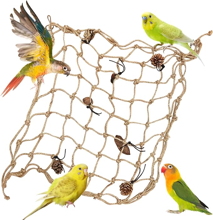 Tfwadmx Bird Climbing Rope Net Parrot Perch Climbing Rope Ladder, Large Size by Tfwadmx