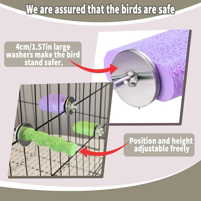 4PCS Bird Beak Grinding Stone, Cage Accessories - Image 9