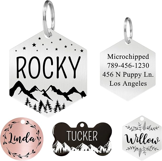 Ultra Joys Personalized Dog and Cat Tags by UltraJoys
