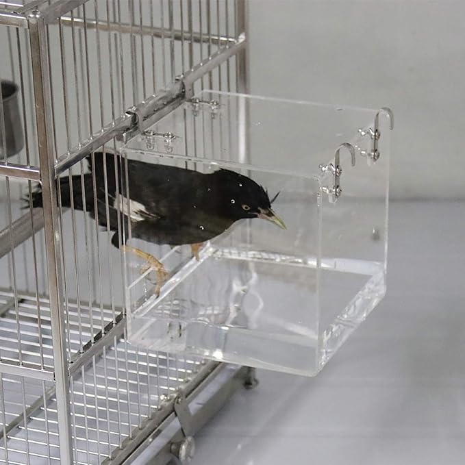 Bird Bath Cage, Cleaning Pet Supplies Cockatiel Bird Bathtub - Image 5