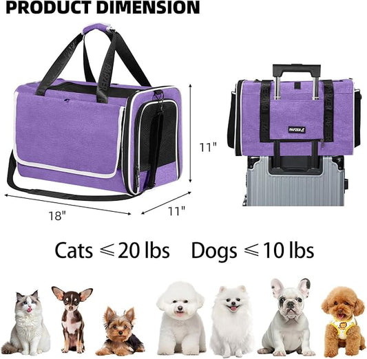Top Open Medium Pet Carrier Roll Up Flap - Image 2